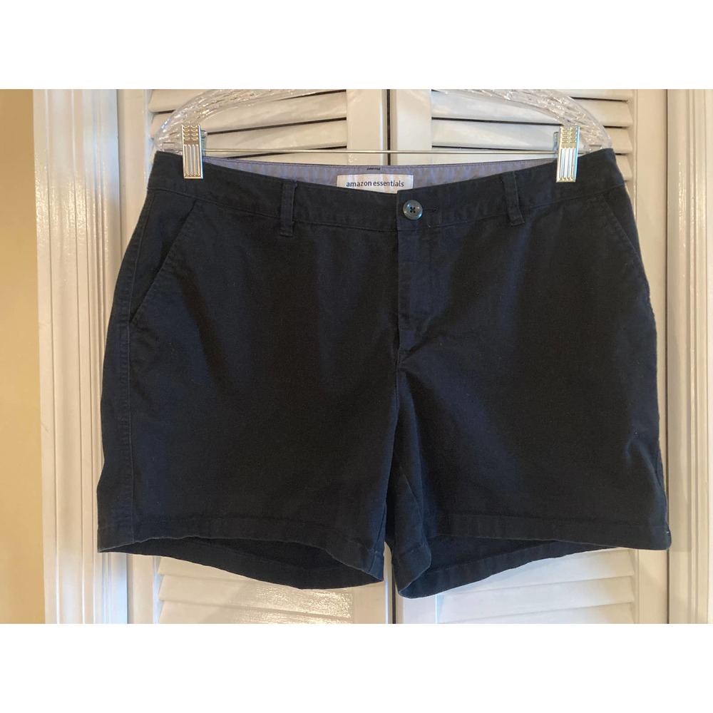Amazon Essentials Black 5” Inseam Chino Shorts Sz12
